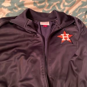 Mitchell & Ness Astros Jacket with Rainbow Sleeves. XL